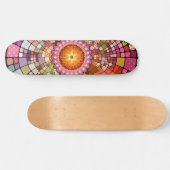 Farbenfrohe Abstrakte Creative Art Mosaik Skateboa Skateboard (Horizontal)