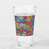 Farbenfrohe Abstrakte Daisies #26 Glas (Rückseite)