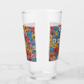 Farbenfrohe Abstrakte Daisies #26 Glas (Links)
