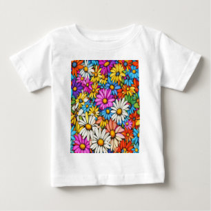 Farbenfrohe Abstrakte Daisies #444 Baby T-shirt