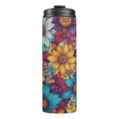 Farbenfrohe Abstrakte Daisies #46 - Thermosbecher (Vorderseite)