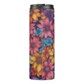 Farbenfrohe Abstrakte Daisies #46 - Thermosbecher (Rückseite)