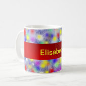 farbenfrohe abstrakte Design Kaffee Tasse (Vorderseite Links)