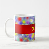 farbenfrohe abstrakte Design Kaffee Tasse (Links)