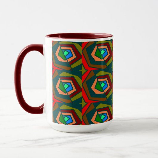 Farbenfrohe abstrakte Design-Tasse Tasse (Links)