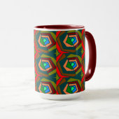 Farbenfrohe abstrakte Design-Tasse Tasse (VorderseiteRechts)