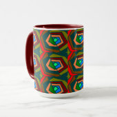 Farbenfrohe abstrakte Design-Tasse Tasse (Vorderseite Links)