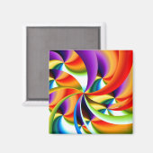 Farbenfrohe abstrakte Designschrift Magnet (Vorderseite/Rückseite)