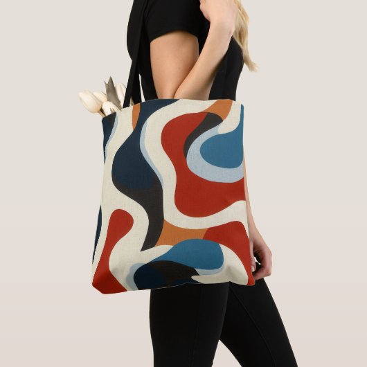 Farbenfrohe abstrakte Designtasche Tasche (Von Nahem)