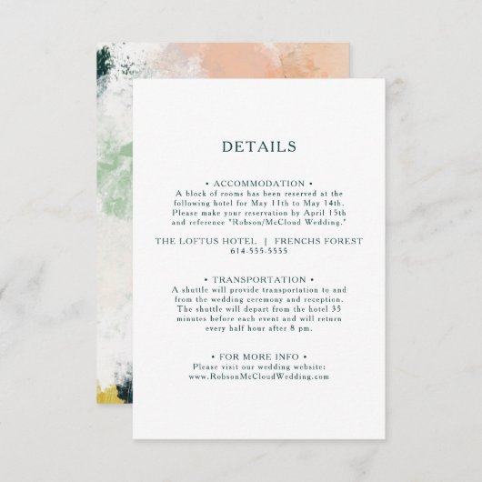 Farbenfrohe Abstrakte Details - Umschließungskarte Begleitkarte (Vorne/Hinten)