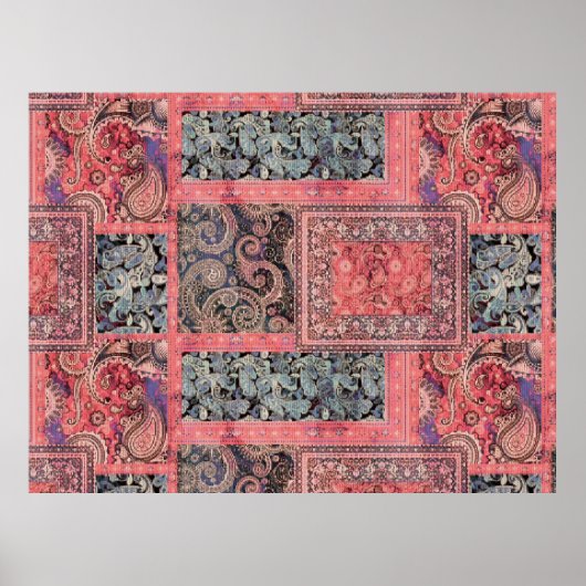 farbenfrohe abstrakte digitale Designwelt Poster (Vorne)