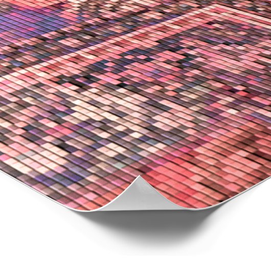 farbenfrohe abstrakte digitale Designwelt Poster (Ecke)