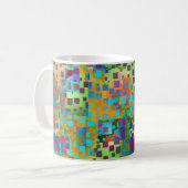 Farbenfrohe Abstrakte digitale Kunst mit Platz Kaffeetasse (Vorderseite Links)