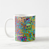Farbenfrohe Abstrakte digitale Kunst mit Platz Kaffeetasse (Links)