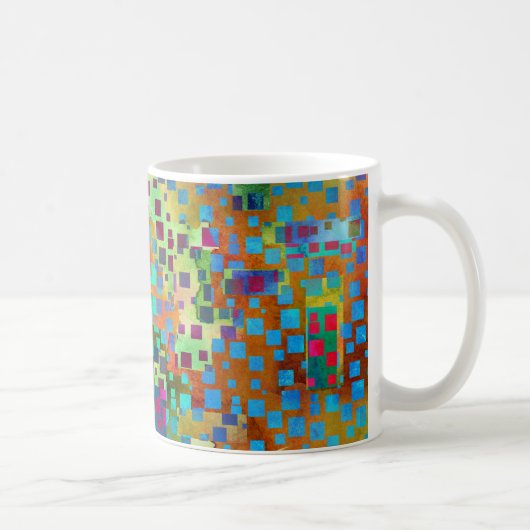 Farbenfrohe Abstrakte digitale Kunst mit Platz Kaffeetasse (Rechts)
