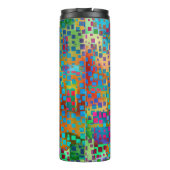 Farbenfrohe Abstrakte digitale Kunst mit Platz Thermosbecher (Rückseite)