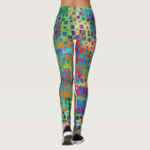 Farbenfrohe Abstrakte digitale Kunst mit zerklüfte Leggings (Rückseite)