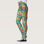 Farbenfrohe Abstrakte digitale Kunst mit zerklüfte Leggings (Links)