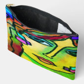 Farbenfrohe Abstrakte digitale Malerei Zubehörtasche (Offen)