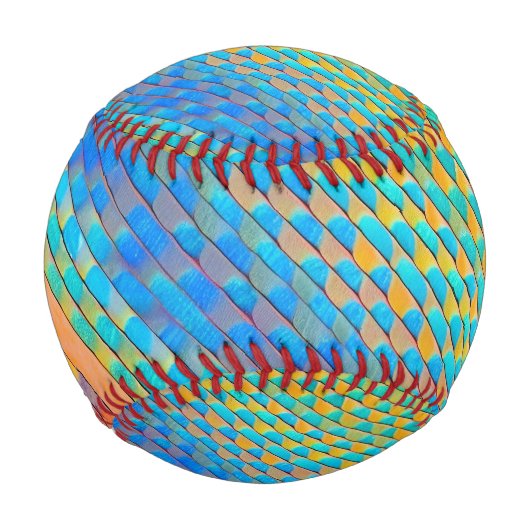 Farbenfrohe Abstrakte, digitale Muster Baseball (Vorderseite)