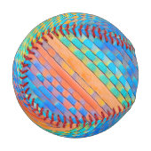 Farbenfrohe Abstrakte, digitale Muster Baseball (Vorderseite Links)