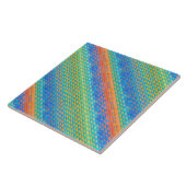 Farbenfrohe Abstrakte, digitale Muster Fliese (Seite)