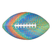 Farbenfrohe Abstrakte, digitale Muster Football (Vorderseite)