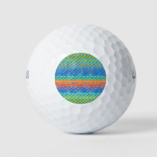 Farbenfrohe Abstrakte, digitale Muster Golfball