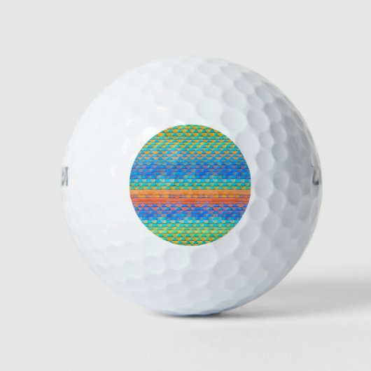 Farbenfrohe Abstrakte, digitale Muster Golfball (Vorderseite)