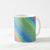 Farbenfrohe Abstrakte, digitale Muster Kaffeetasse (VorderseiteRechts)