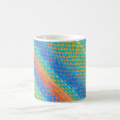 Farbenfrohe Abstrakte, digitale Muster Kaffeetasse (Mittel)