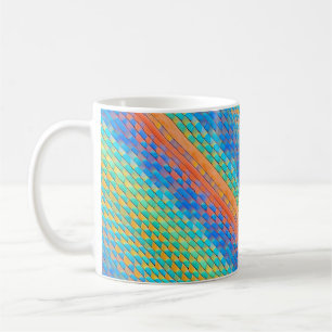 Farbenfrohe Abstrakte, digitale Muster Kaffeetasse
