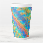 Farbenfrohe Abstrakte, digitale Muster Milchtasse (Vorderseite)