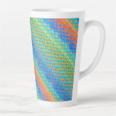 Farbenfrohe Abstrakte, digitale Muster Milchtasse (Rechts)