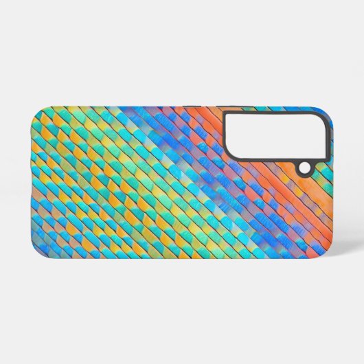 Farbenfrohe Abstrakte, digitale Muster Samsung Galaxy Hülle (Rückseite (Horizontal))