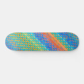 Farbenfrohe Abstrakte, digitale Muster Skateboard (Horizontal)