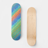 Farbenfrohe Abstrakte, digitale Muster Skateboard (Vorderseite)