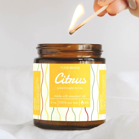 Farbenfrohe Abstrakte DIY Candle Jar Warp Rechteckiger Aufkleber