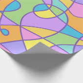 Farbenfrohe Abstrakte Doodle-Design Geschenkpapier (Ecke)