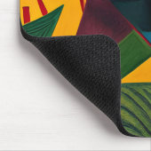 Farbenfrohe abstrakte Dorflandschaft Mousepad (Ecke)