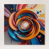 Farbenfrohe Abstrakte Drehbewegung Puzzle (Horizontal)