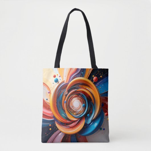 Farbenfrohe Abstrakte Drehbewegung Tasche (Vorderseite)
