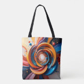 Farbenfrohe Abstrakte Drehbewegung Tasche (Rückseite)