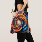 Farbenfrohe Abstrakte Drehbewegung Tasche (Von Nahem)