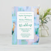 Farbenfrohe Abstrakte Einladung zur Hochzeit (Stehend Vorderseite)