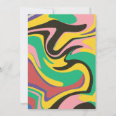 Farbenfrohe Abstrakte Einladung zur Hochzeit (Rückseite)