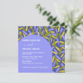 Farbenfrohe Abstrakte Einzigartigkeit Einladung (Stehend Vorderseite)