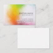 Farbenfrohe Abstrakte Elegante Farben Moderne Vorl Visitenkarte (Vorne/Hinten)