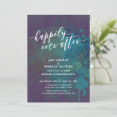 Farbenfrohe Abstrakte Ever nach dem Empfang Einladung (Stehend Vorderseite)