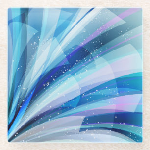 Farbenfrohe Abstrakte Explosionswelt Glasuntersetzer